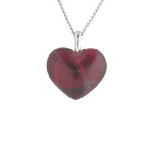 BACCARAT FRENCH CRYSTAL STERLING SILVER 925 HEART PENDANT